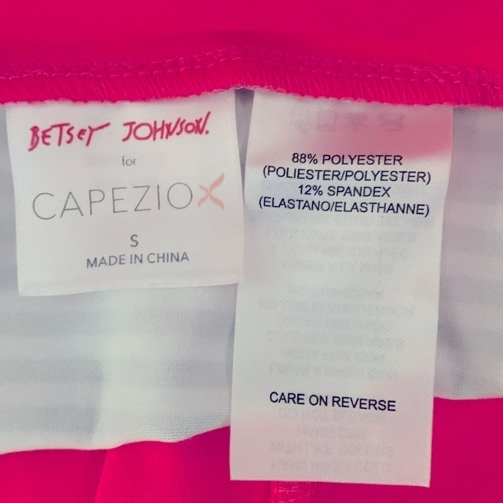 Betsey Johnson Capezio NWT Swimsuit Bottom, Size S, Black White & Pink - Picture 6 of 7